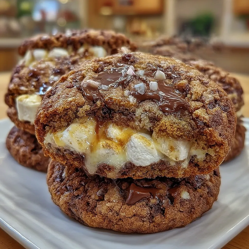 Marshmallow Hot Cocoa Surprise Cookies