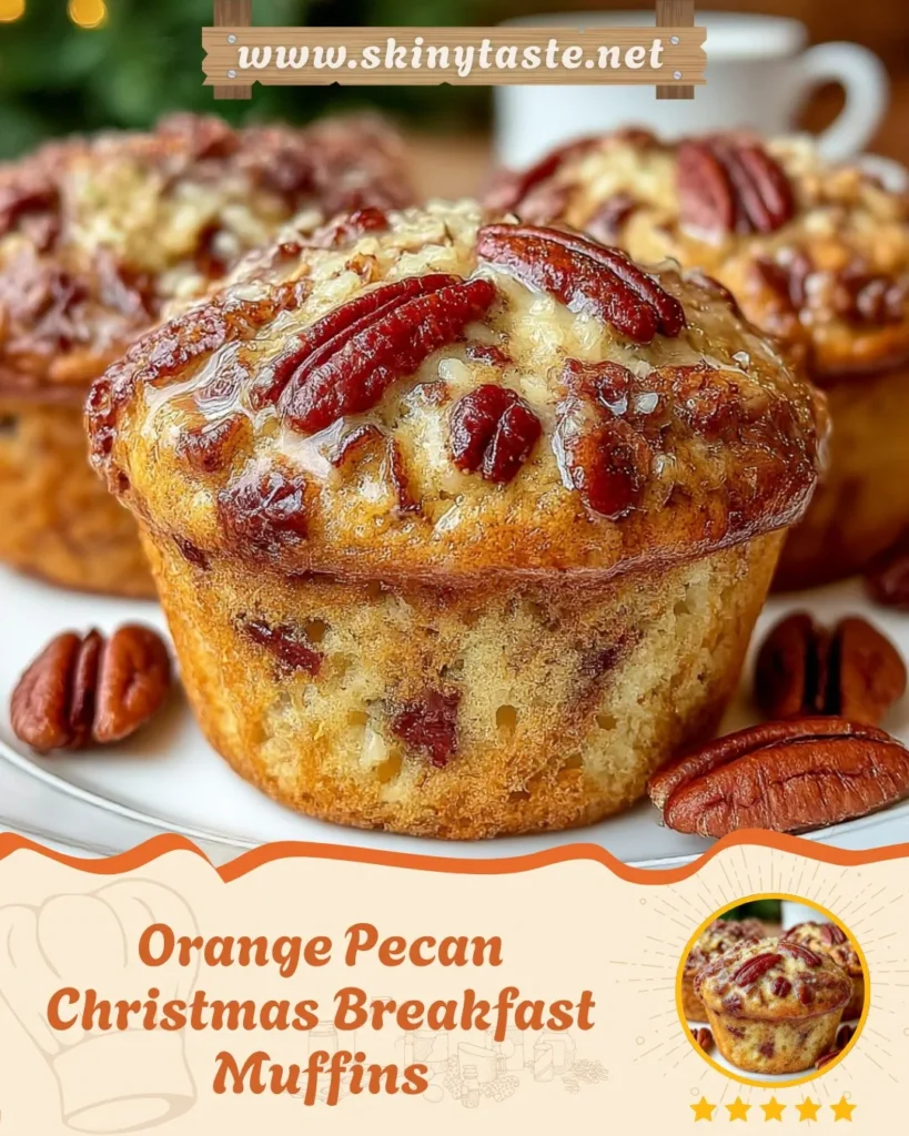 Orange Pecan Christmas Breakfast Muffins