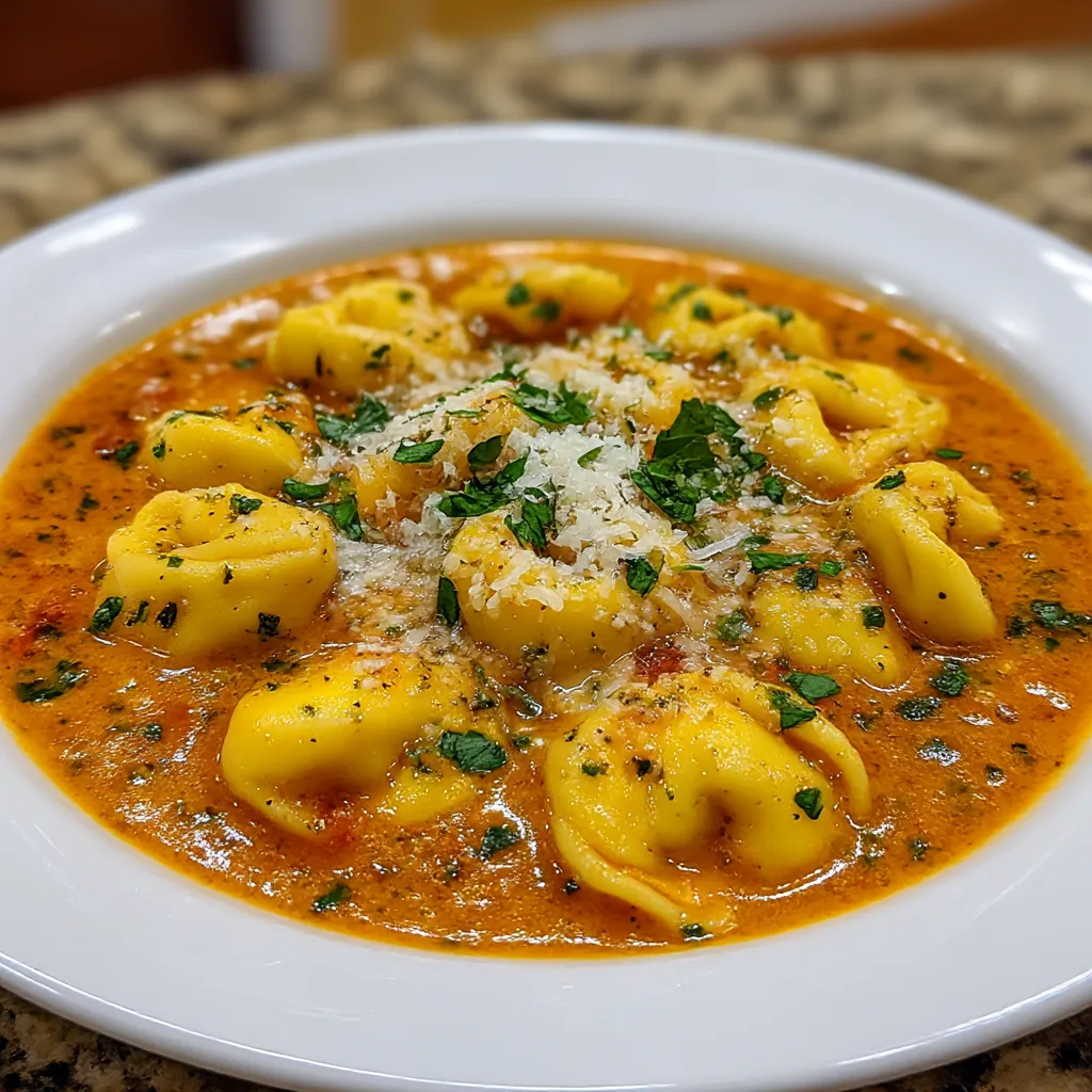 Parmesan Tomato Tortellini Soup adds 5 Quick Creamy Delish. 6 Parmesan Tomato Tortellini Soup