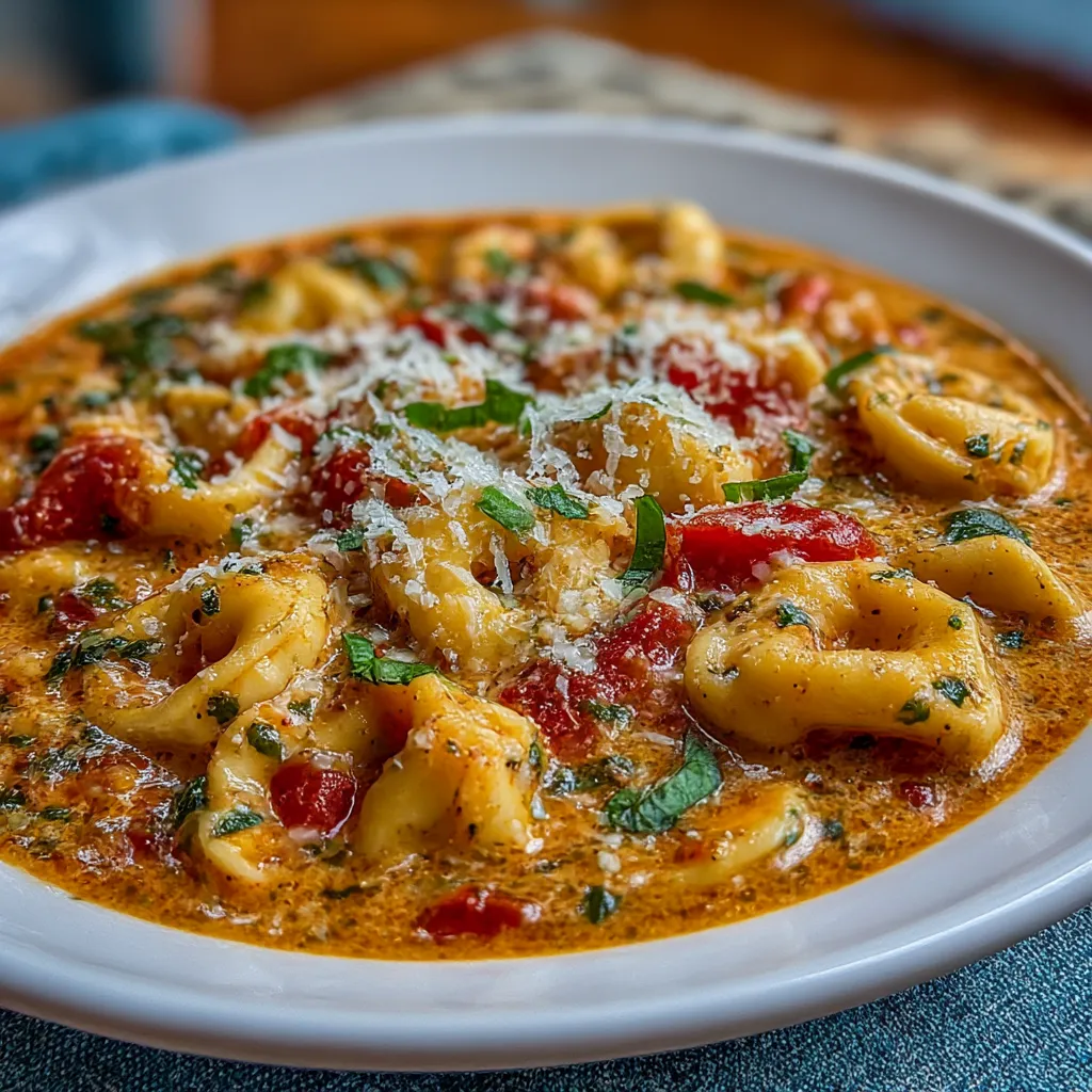 Parmesan Tomato Tortellini Soup adds 5 Quick Creamy Delish. 7 Parmesan Tomato Tortellini Soup