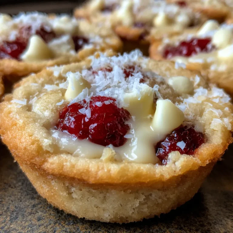 Raspberry White Chocolate Christmas Cookie Cups