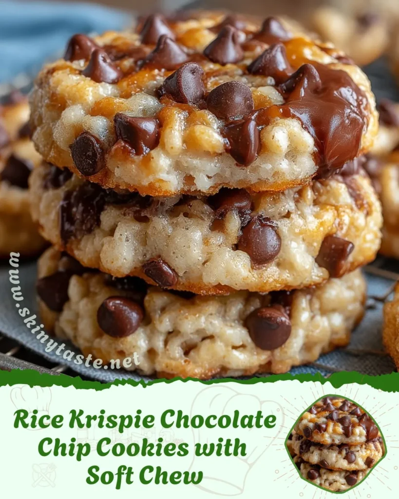 Rice Krispie Chocolate Chip Cookies with Soft Chew 6 Rice Krispie Chocolate Chip Cookies with Soft Chew