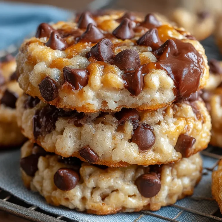 Rice Krispie Chocolate Chip Cookies with Soft Chew