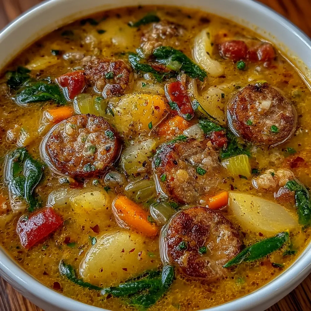 Sausage Soup: 5-Ingredient easy, hearty, irresistible. 6 Sausage Soup
