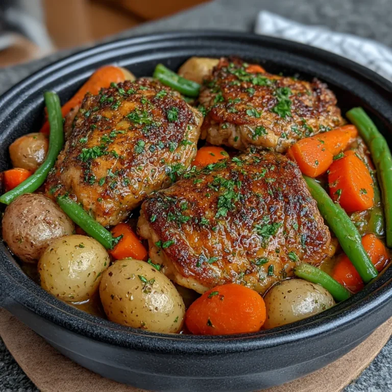 Slow Cooker Garlic Butter Chicken and Veggies