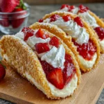 Strawberry Crunch Cheesecake Tacos