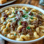 mac and cheese burger soup