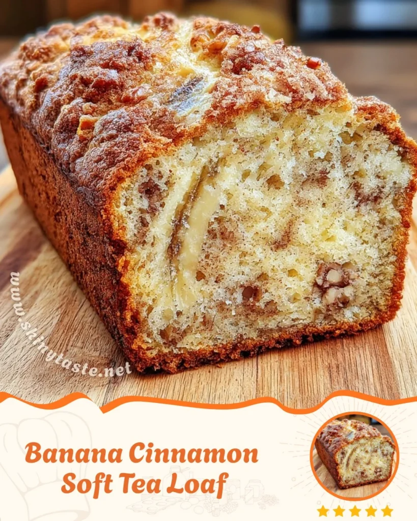 Banana Cinnamon Soft Tea Loaf 6 Banana Cinnamon Soft Tea Loaf