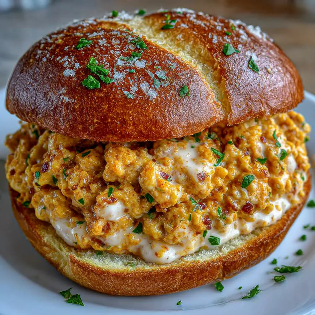 Chicken Alfredo Sloppy Joes