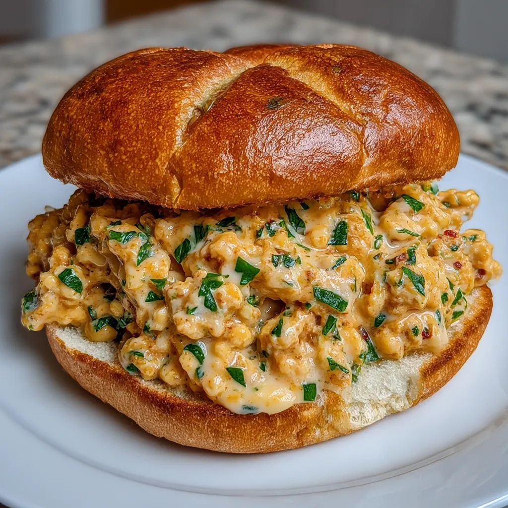 Chicken Alfredo Sloppy Joes