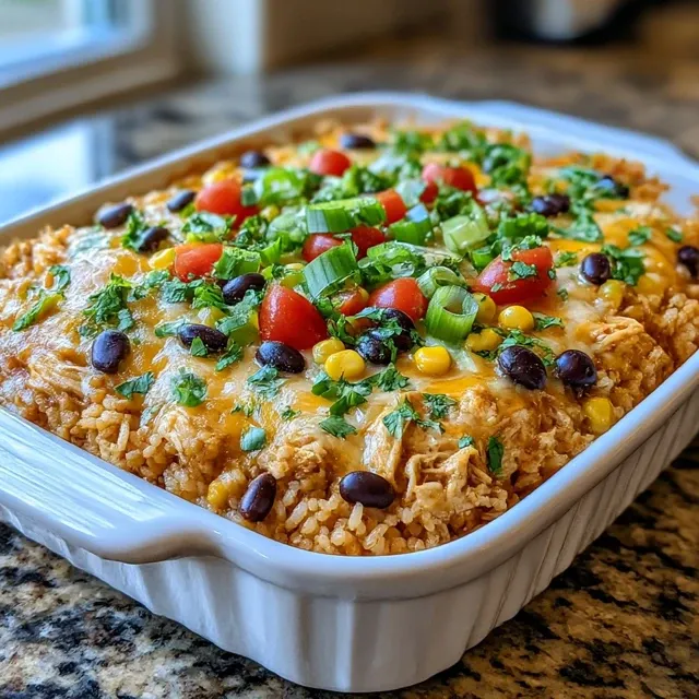 Chicken Enchilada Rice Casserole