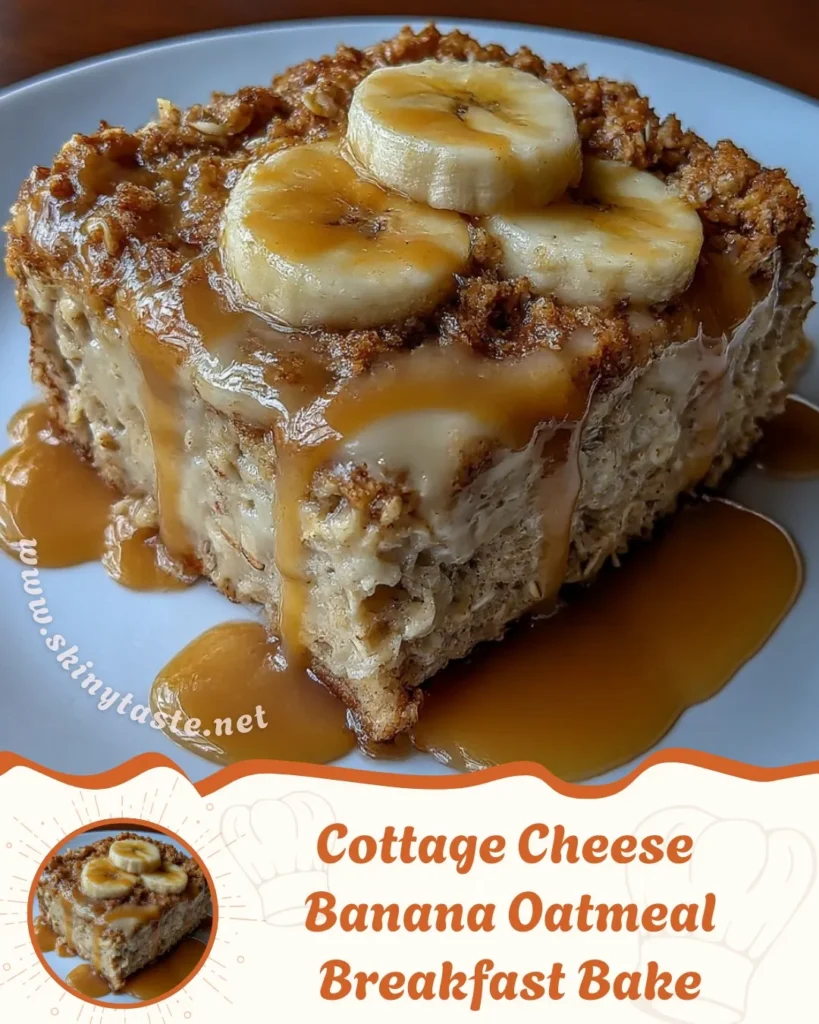 Cottage Cheese Banana Oatmeal Breakfast Bake