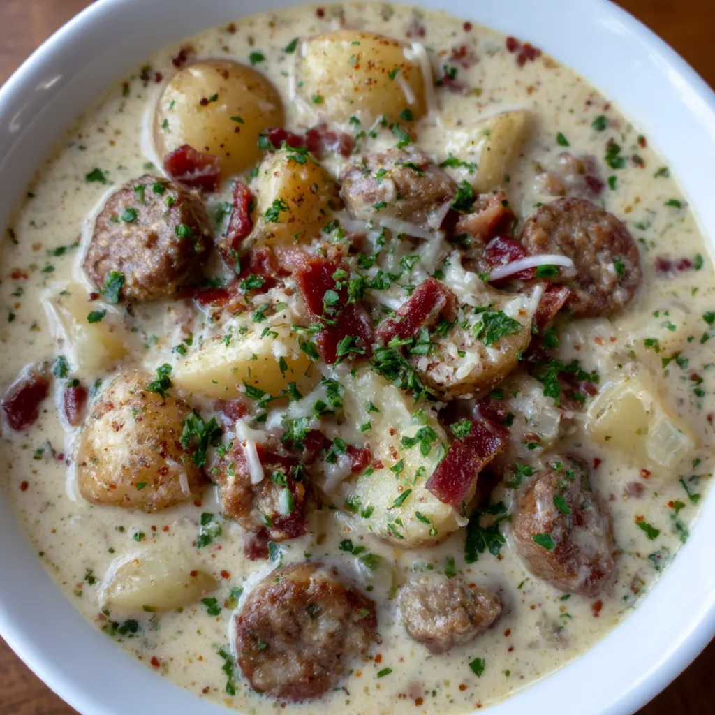Cozy Crockpot Potato Soup with Sausage