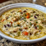 Creamy Crockpot Chicken Wild Rice Soup