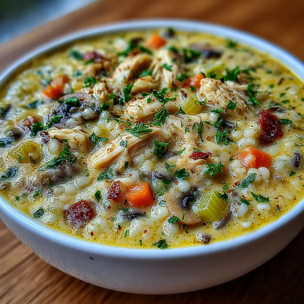 Creamy Crockpot Chicken Wild Rice Soup