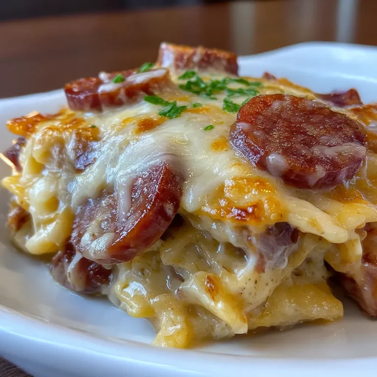 Creamy Crockpot Pierogi Casserole With Kielbasa