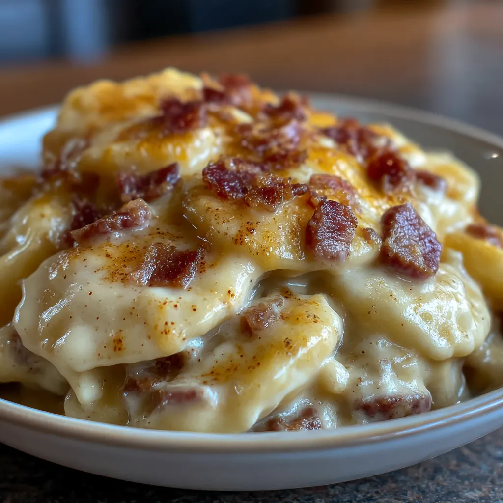 Creamy Crockpot Pierogi Casserole With Kielbasa