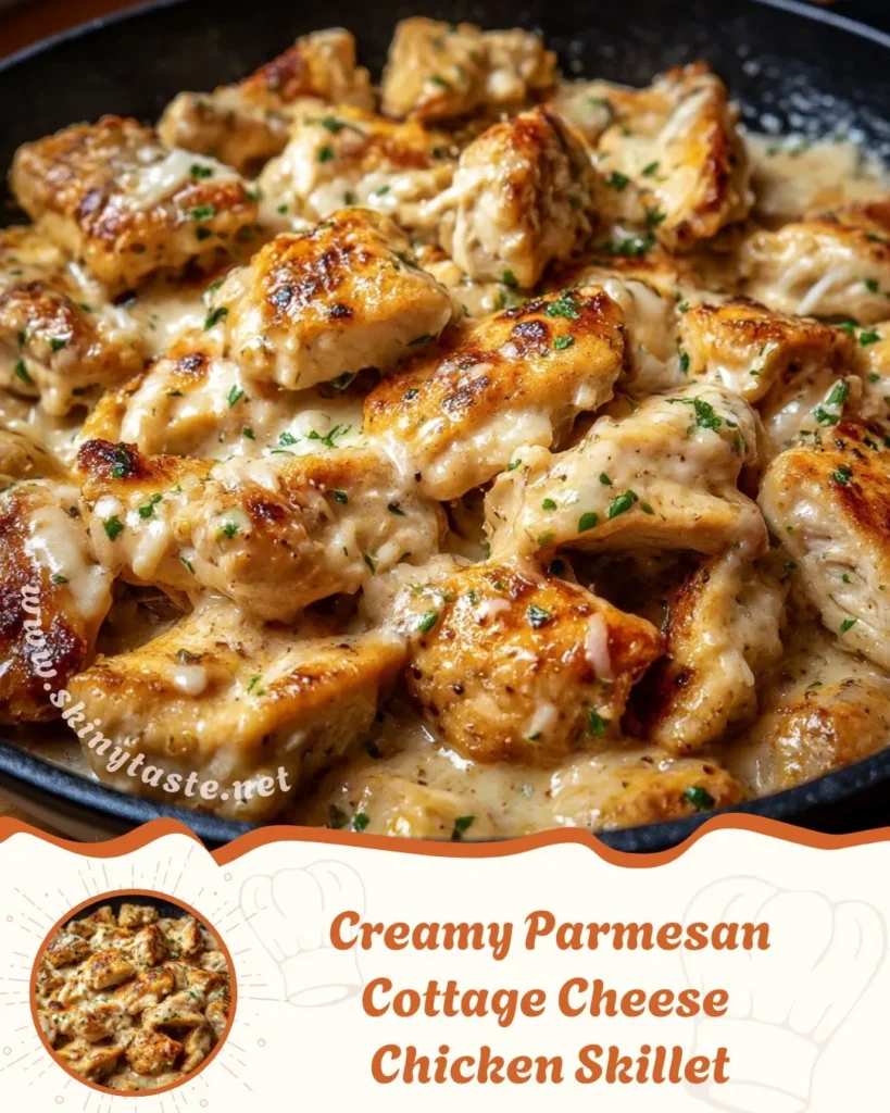 Creamy Parmesan Cottage Cheese Chicken Skillet 4 Creamy Parmesan Cottage Cheese Chicken Skillet