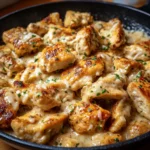 Creamy Parmesan Cottage Cheese Chicken Skillet