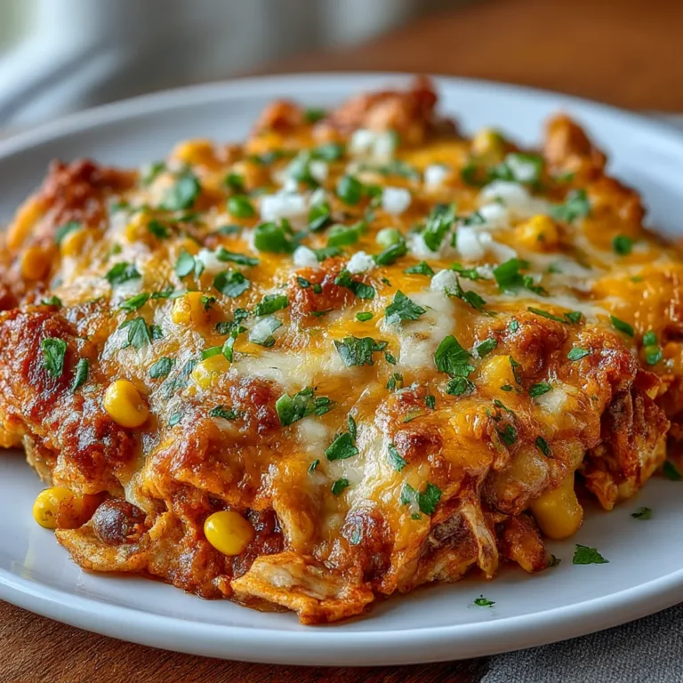 Crockpot Chicken Enchilada Casserole