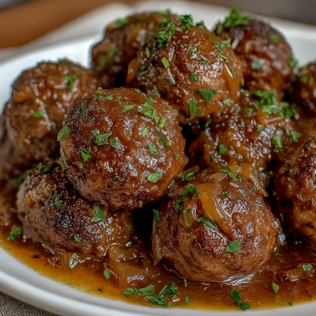 Crockpot French Onion Meatballs are 15-min easy cozy yummy. 8 Crockpot French Onion Meatballs
