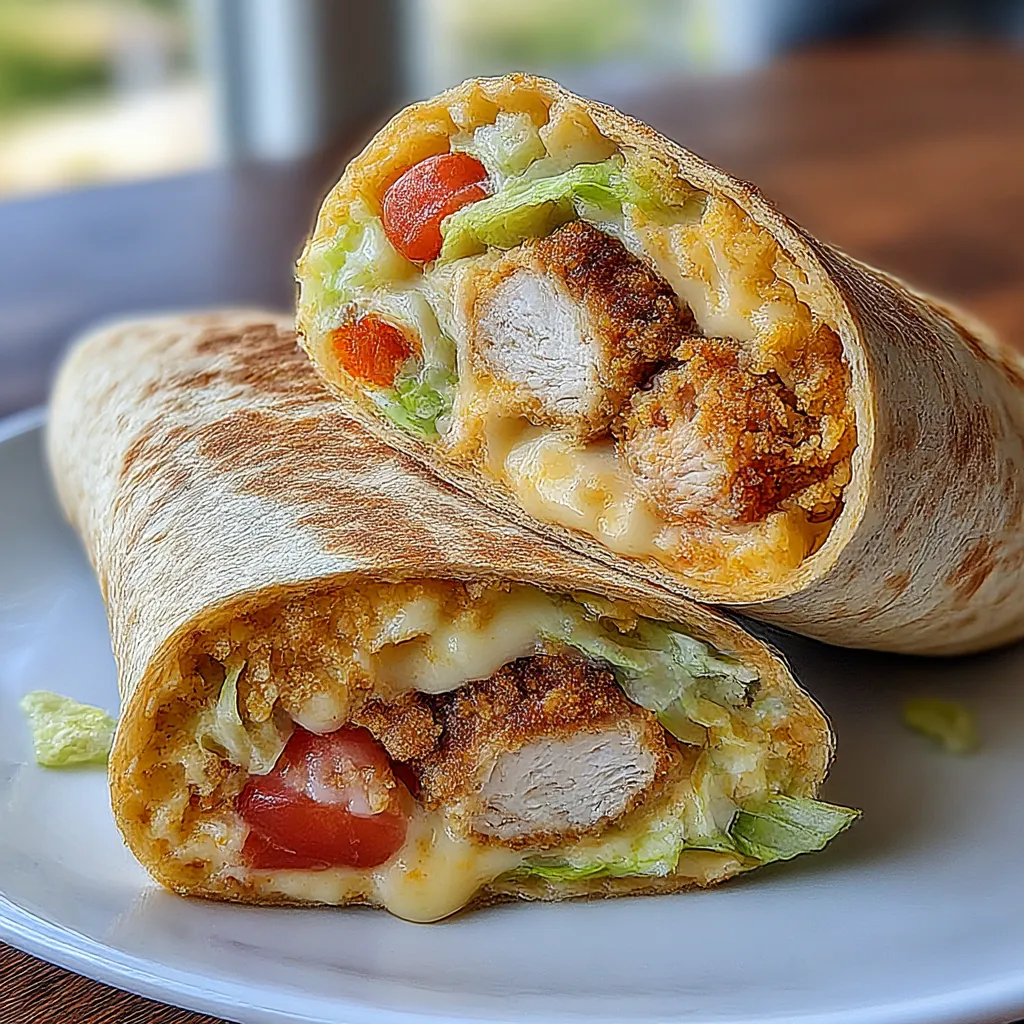 Crunchy Crispy Air Fryer Chicken and Mozzarella Wraps