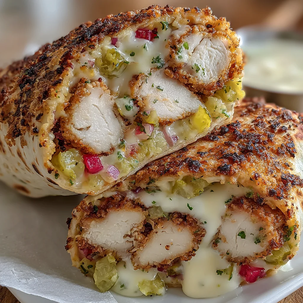 Dill Pickle Smash Chicken Wraps 5 Dill Pickle Smash Chicken Wraps
