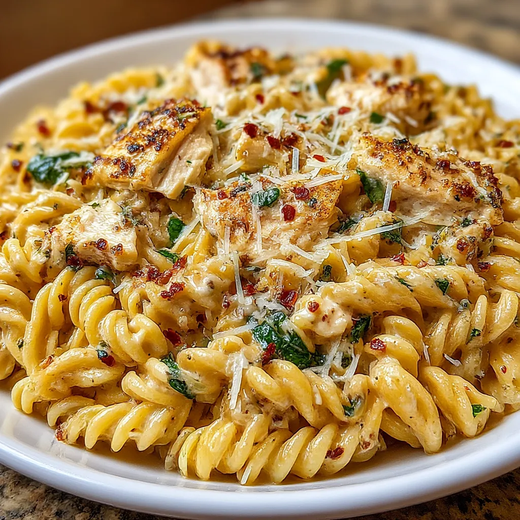 Easy Garlic Parmesan Chicken Pasta