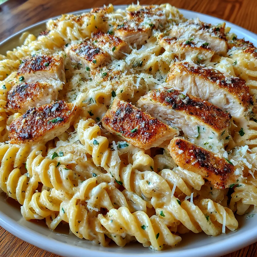 Easy Garlic Parmesan Chicken Pasta