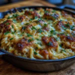 French Onion Chicken Orzo Casserole
