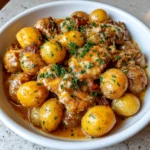 Garlic Parmesan Crockpot Chicken and Potatoes