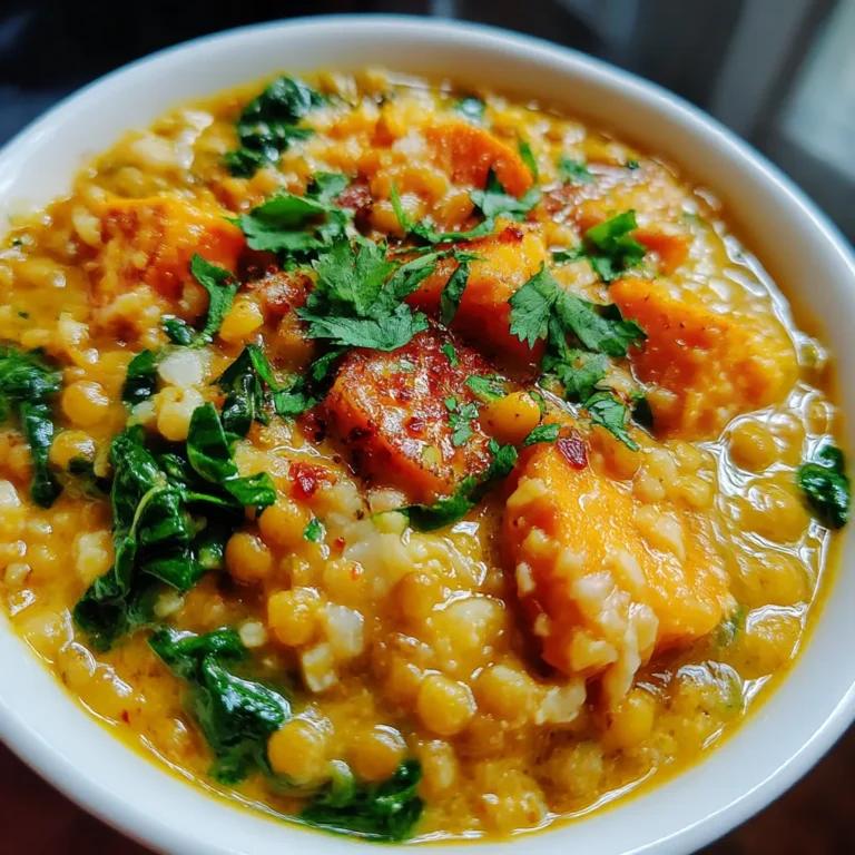 Ginger Sweet Potato and Coconut Milk Stew with Lentils and Kale