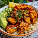 Healthy Chicken and Sweet Potato Rice Bowl