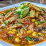 Hearty Crockpot Chicken Tortilla Soup