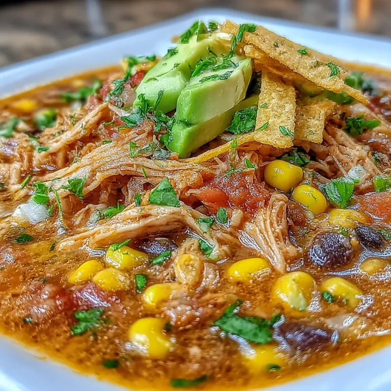 Hearty Crockpot Chicken Tortilla Soup