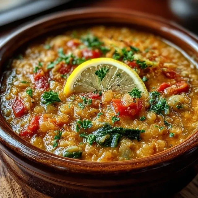 High Fiber Lebanese Lemon Lentil Soup