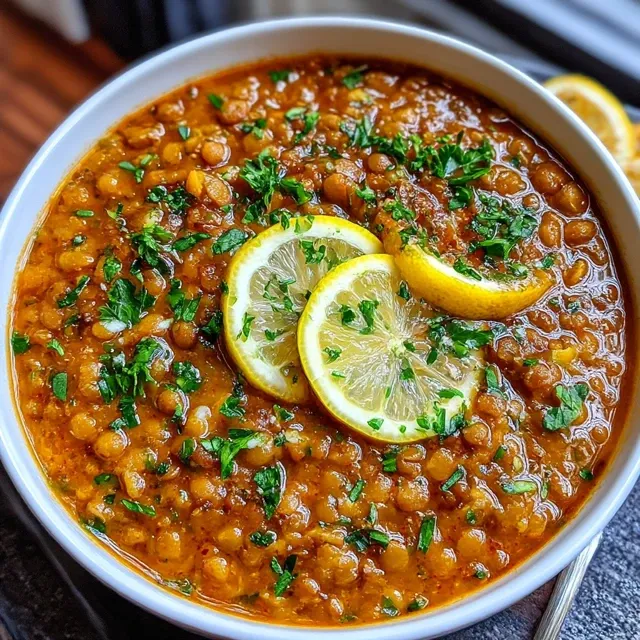 High Fiber Lebanese Lemon Lentil Soup
