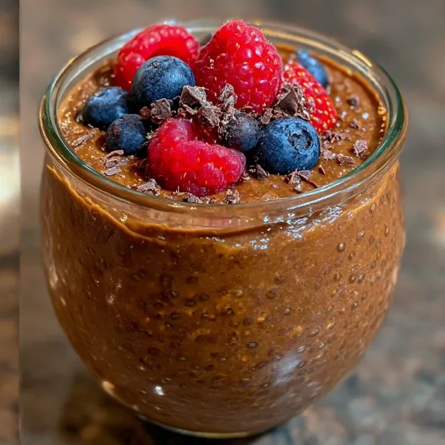 High Protein Chocolate Chia Seed Pudding