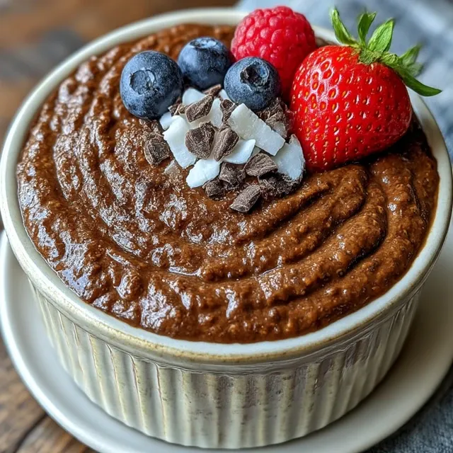 High Protein Chocolate Chia Seed Pudding