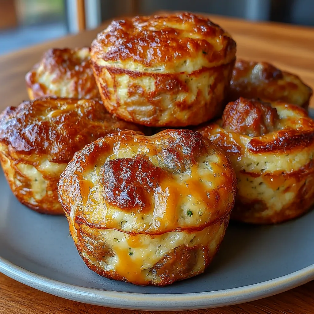 High-Protein Pancake Sausage Mini Muffins