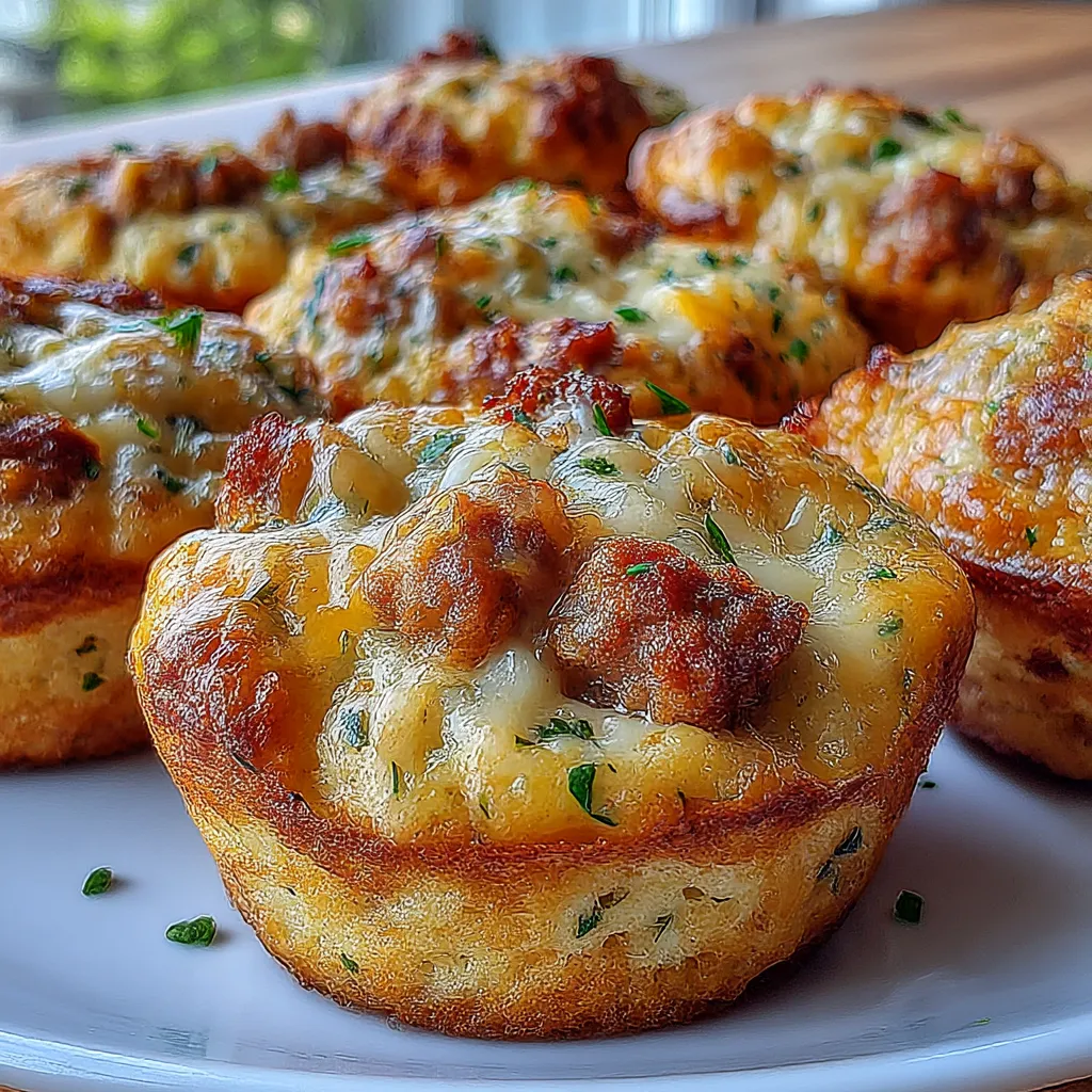 High-Protein Pancake Sausage Mini Muffins