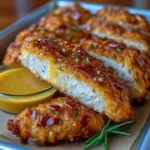 Pretzel Chicken with Mustard-Cheddar Sauce