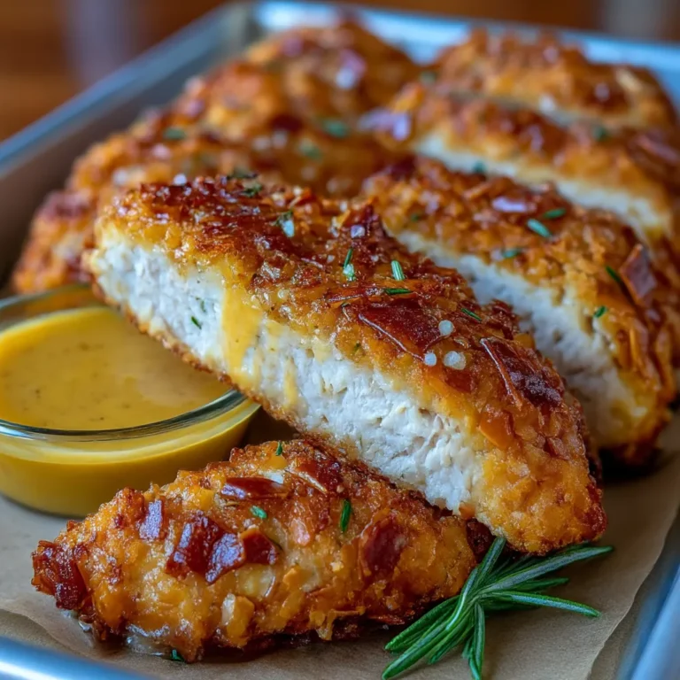 Pretzel Chicken with Mustard-Cheddar Sauce