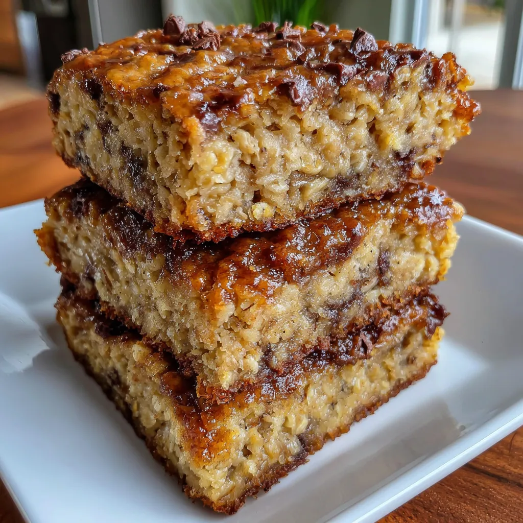 Protein Banana Oat Breakfast Squares 5 Protein Banana Oat Breakfast Squares