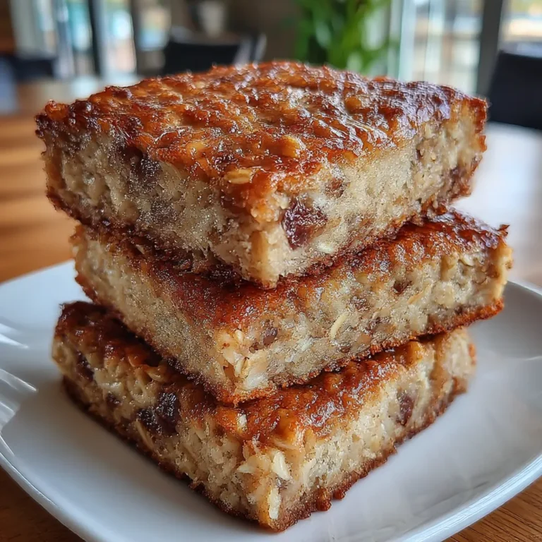 Protein Banana Oat Breakfast Squares