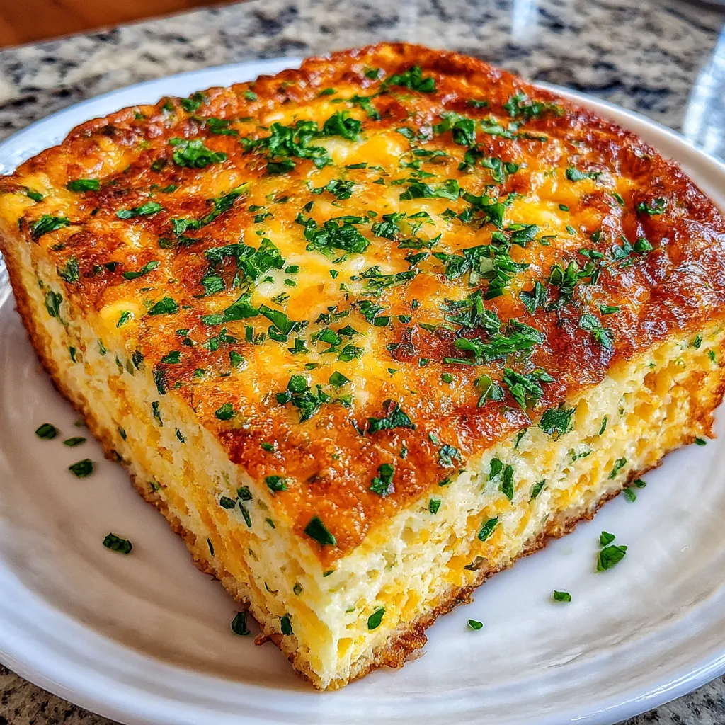 Scrambled Egg Breakfast Casserole (Quiche Style Overnight)
