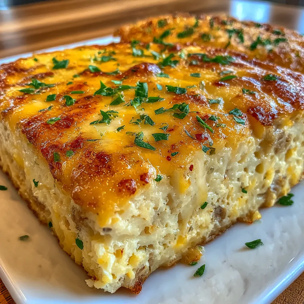 Scrambled Egg Breakfast Casserole (Quiche Style Overnight)