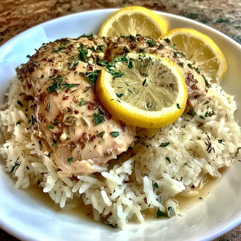 Slow Cooker Lemon Herb Chicken and Rice