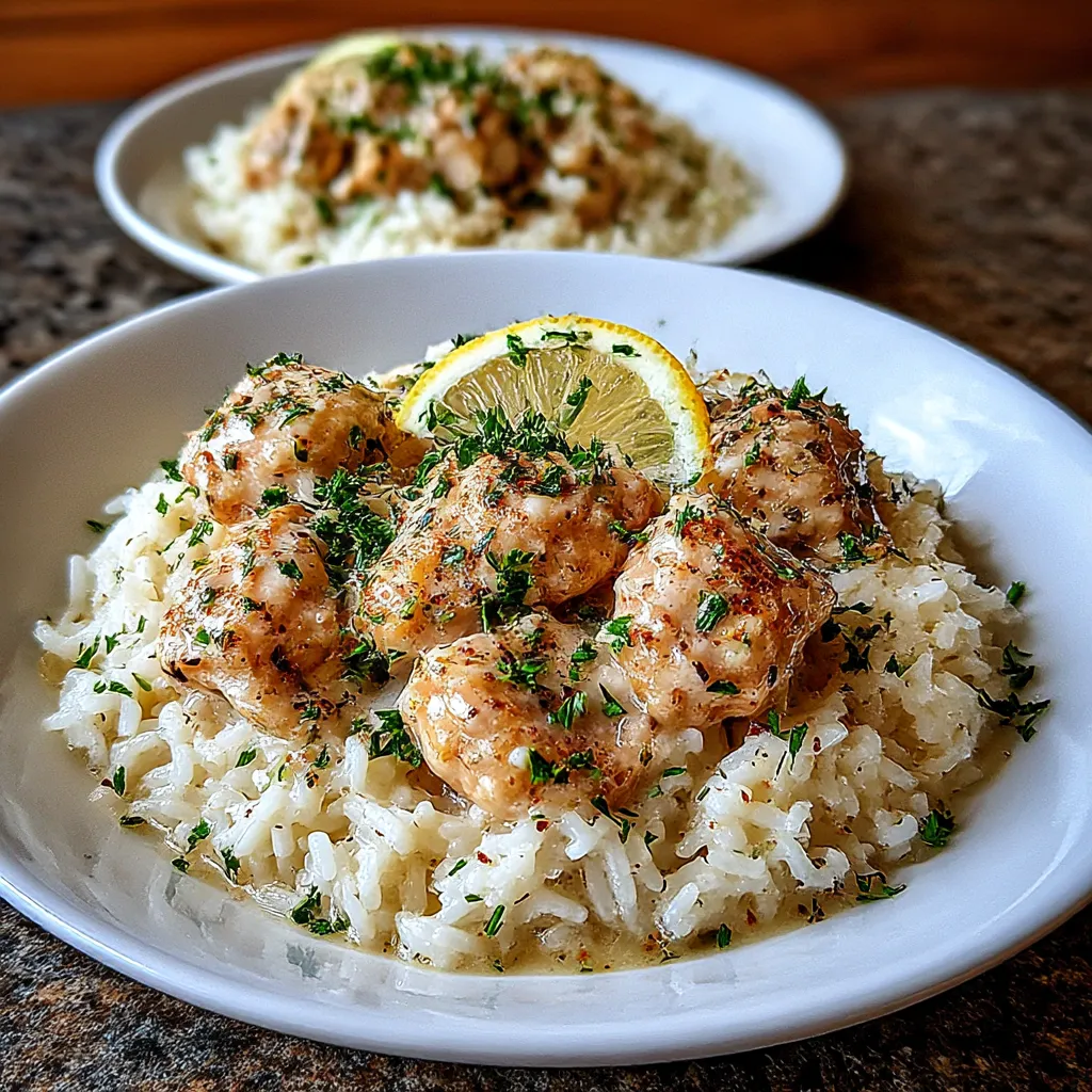 Slow Cooker Lemon Herb Chicken and Rice