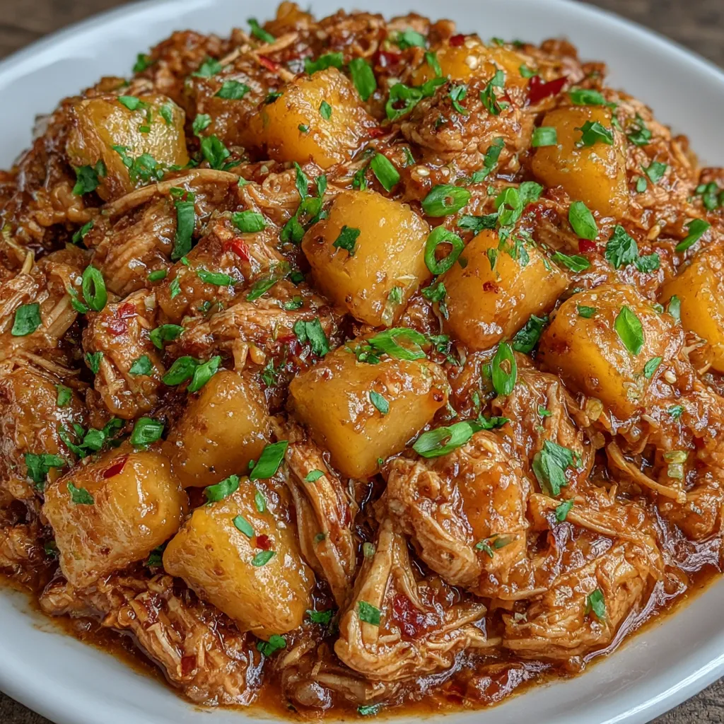 Tender Pineapple Chicken in a Slow Cooker